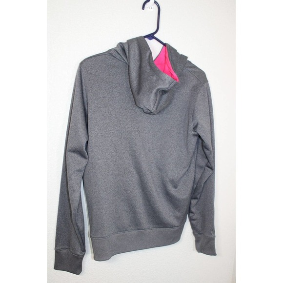 UNDER ARMOUR Women's Medium Gray/Pink Pullover/Sweater Polyester, long-sleeve - Picture 7 of 9